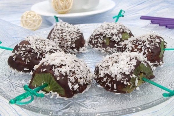 Киви в шоколадной глазури на десерт Киви в шоколадной глазури на десерт