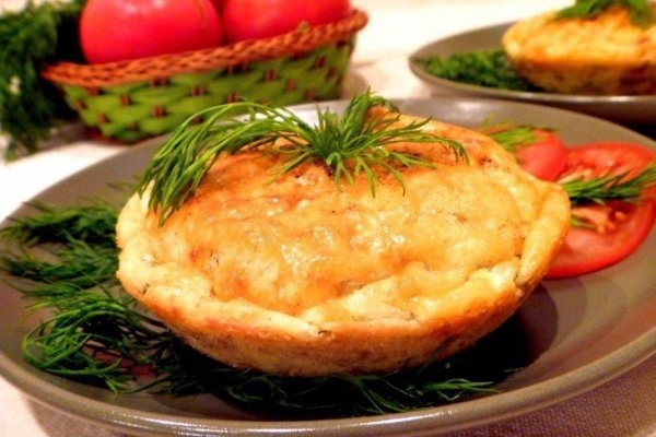 Картофельное суфле с чесноком