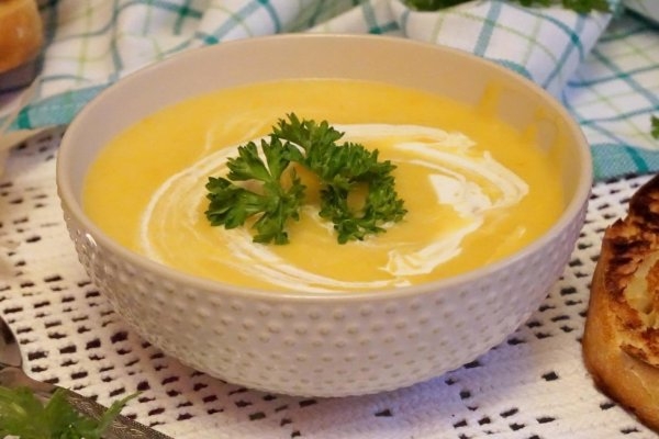 Картофельный суп с кабачками без мяса