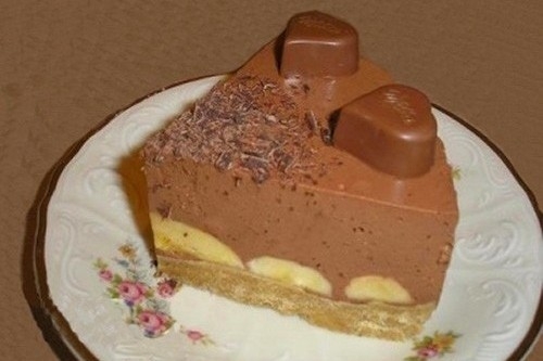 Торт с бананово-шоколадным суфле без выпечки Торт с бананово-шоколадным суфле без выпечки