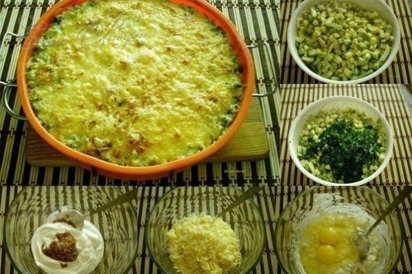 Запеченные кабачки с сыром в сметанном соусе Запеченные кабачки с сыром в сметанном соусе