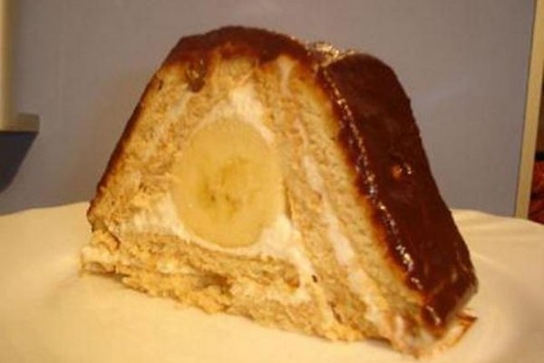 Творожный домик с бананом для детей Творожный домик с бананом для детей