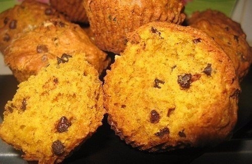 Тыквенные кексы с медом и изюмом