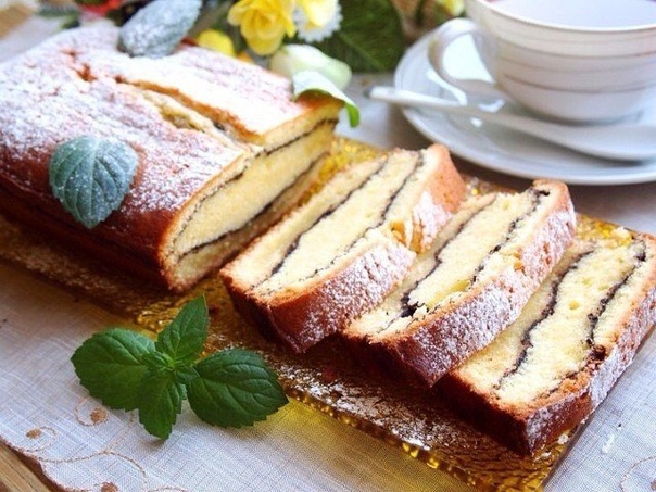 ТВОРОЖНЫЙ КЕКС "ПОЛОСАТЫЙ"