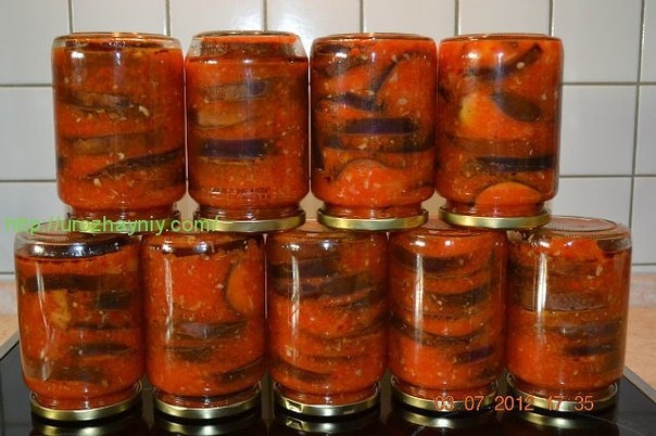 САЛАТ НА ЗИМУ ИЗ БАКЛАЖАН, ПЕРЦА и ПОМИДОРОВ