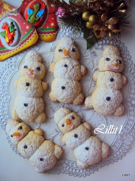 Печенье новогоднее "Веселые снеговики"