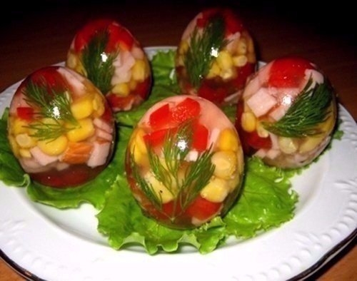 Заливные яйца￼.