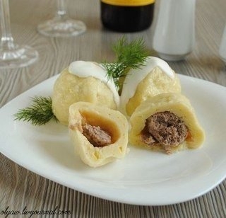 Картофельные клёцки с мясом