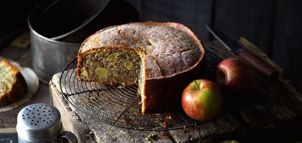 Маковый пирог с яблоками