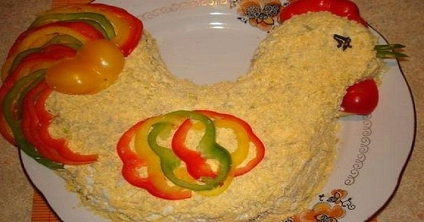 Салат «Петушок» - забирайте на стену чтобы не потерять! Салат «Петушок» - забирайте на стену чтобы не потерять!