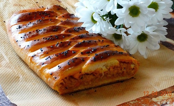 Кулебяка с капустой. Кулебяка с капустой.