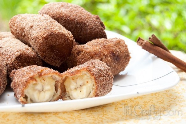Жареные бананы в кляре