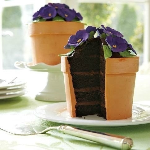 Торт «Цветочный горшок». Мастер-класс