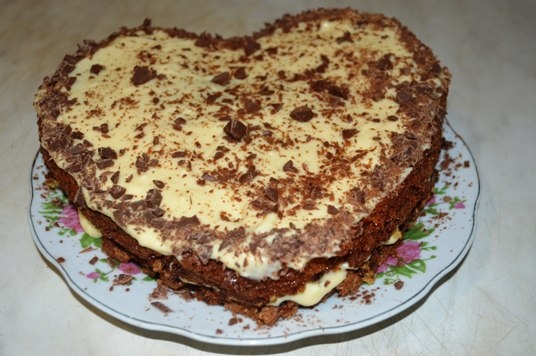 Быстрый бисквитный торт из киселя