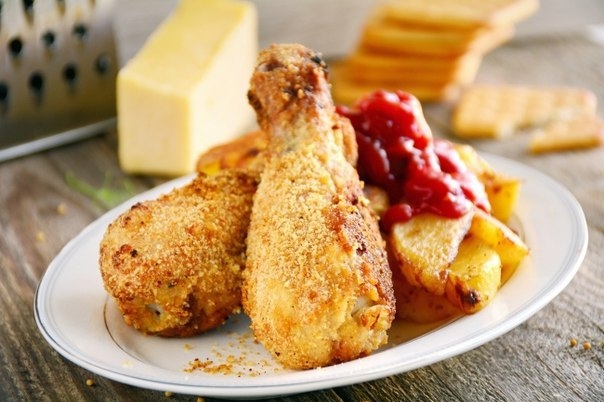 РЕЦЕПТ КУРИНЫХ НОЖЕК В ПАНИРОВКЕ ИЗ КРЕКЕРОВ