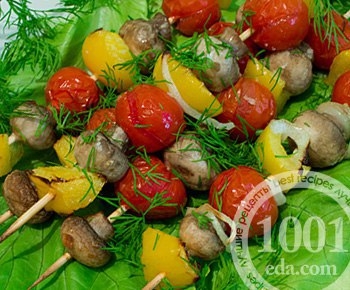 Шашлык овощной с грибами Шашлык овощной с грибами