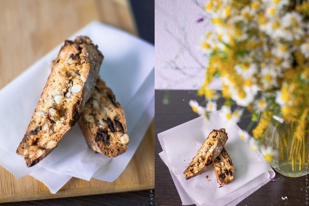 Бискотти с миндалем и шоколадом