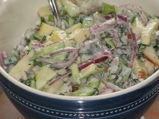 Немецкий селедочный салат! Вкусный и легкий