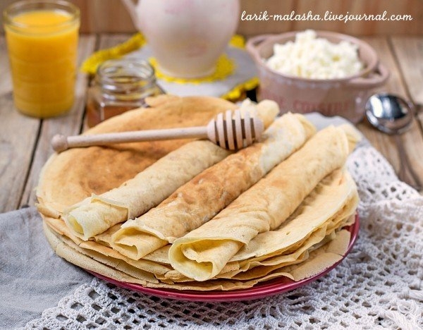 Блины на сыворотке заварные