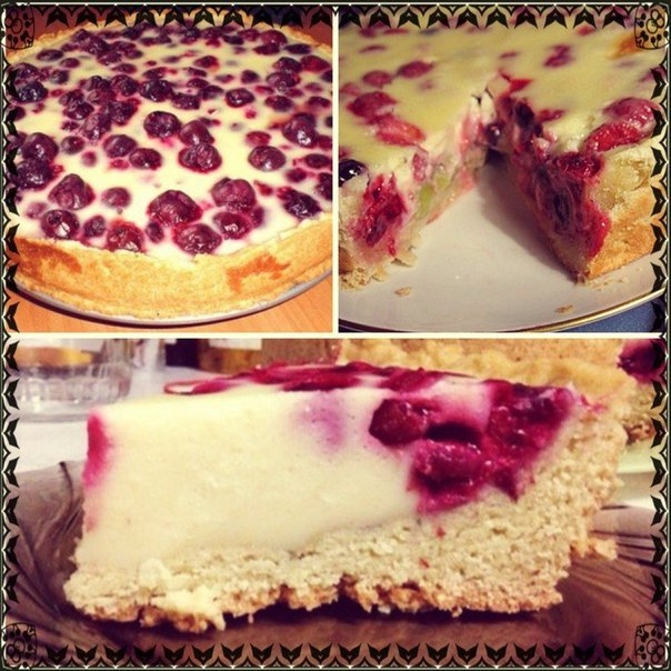 Заливной пирог с летними ягодами