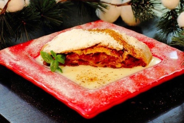 Австрийский яблочный штрудель