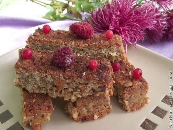 Батончики овсяные с хурмой