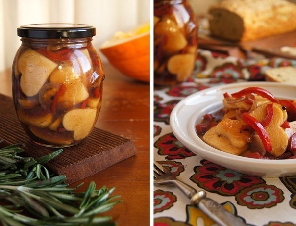 Тыква маринованная с луком и сладким перцем