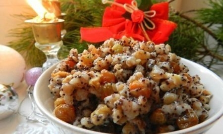 Рождественская кутья из пшеницы с изюмом