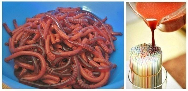 Червяки из желатина ;) Червяки из желатина ;)