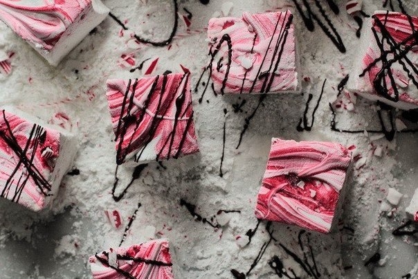 Рождественский зефир со вкусом мяты