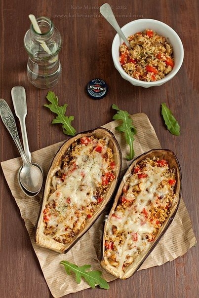 Баклажан, фаршированный кускусом Баклажан, фаршированный кускусом