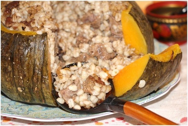 Перловая каша с говядиной в съедобном горшке Перловая каша с говядиной в съедобном горшке