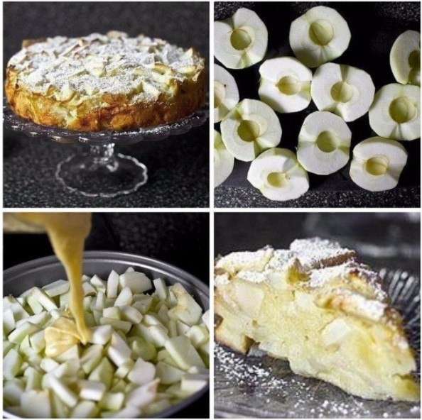 Шарлотка -6 больших яблок