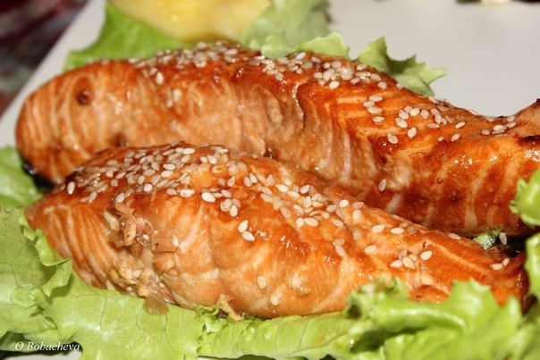 Семга в медово-соевом маринаде) Семга в медово-соевом маринаде)