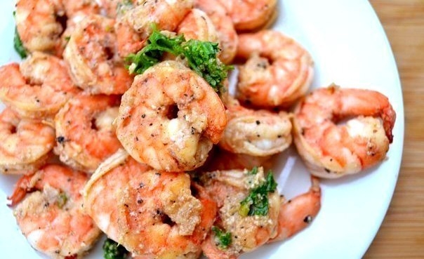 "Креветки с чесночным соусе"