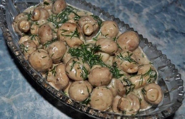 Запечённые шампиньоны.