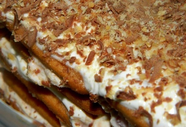 Быстрый тортик к чаю. Без выпечки.