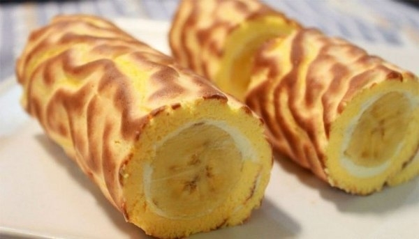 Десертный банановый рулет