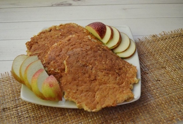 Яблочные оладушки без муки