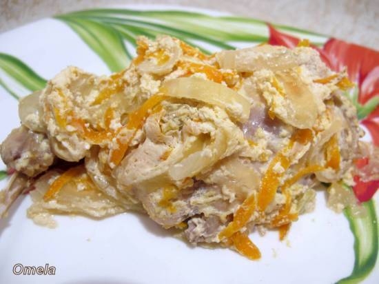 Тушеный кролик с картошкой в мультиварке.