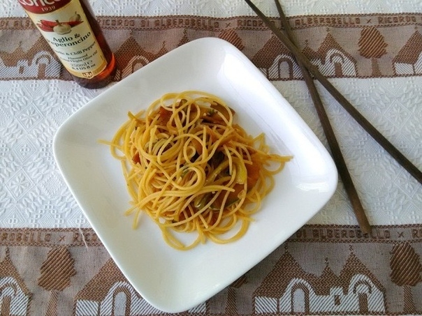 Паста с цукини и болгарским перцем