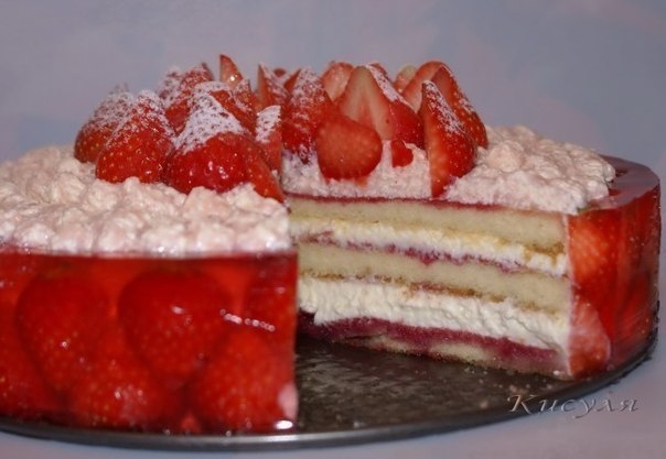 "Клубнично-малиновый торт"