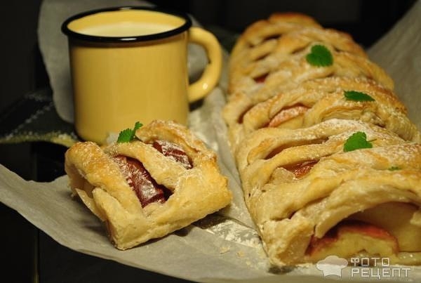 Штрудель с яблоком и корицей - облегченный вариант Штрудель с яблоком и корицей - облегченный вариант