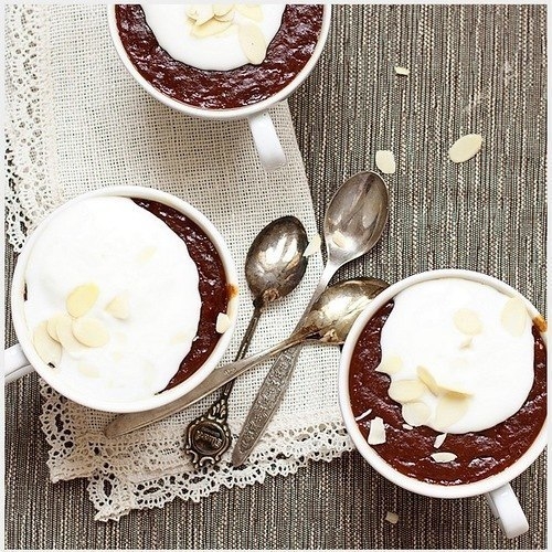 Запеченный крем из тыквы с карамелью