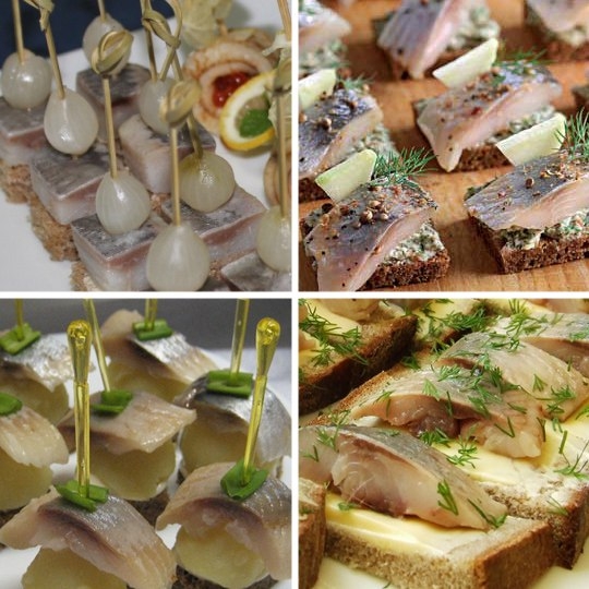 ФУРШЕТ ПО-РУССКИ. 12 ИДЕЙ КАНАПЕ С СЕЛЕДКОЙ