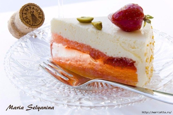 ТОРТ-МУСС КЛУБНИКА В ШАМПАНСКОМ. 2 РЕЦЕПТА