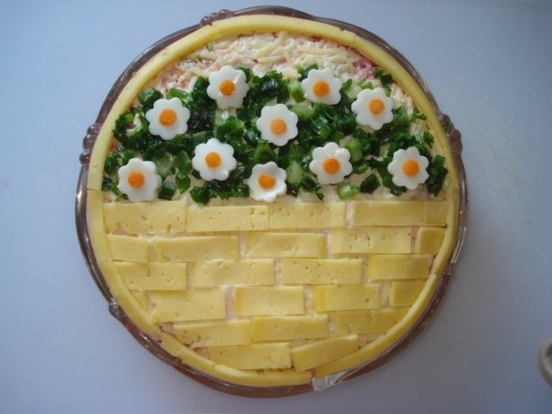 МНОЖЕСТВО ПРЕКРАСНЫХ ИДЕЙ ДЛЯ УКРАШЕНИЯ САЛАТОВ