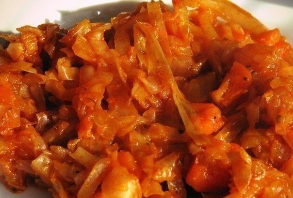Очень вкусная тушеная капустка