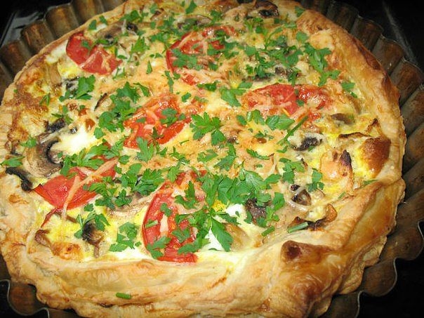 ФРАНЦУЗСКИЙ КИШ С КУРИЦЕЙ И ГРИБАМИ.