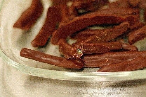 Новогодние цукаты из апельсиновой цедры в темном шоколаде (Orangettes)